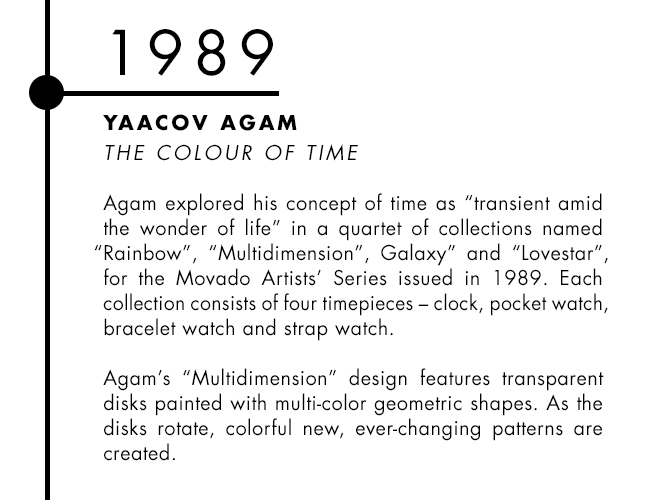 Yaacov Agam and Movado designer watch collaboration